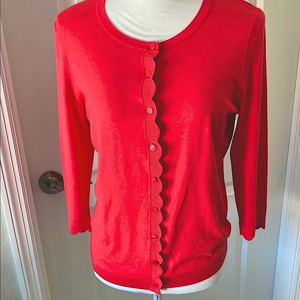 Talbots Black Label Charming Button Up Cardigan R… - image 1